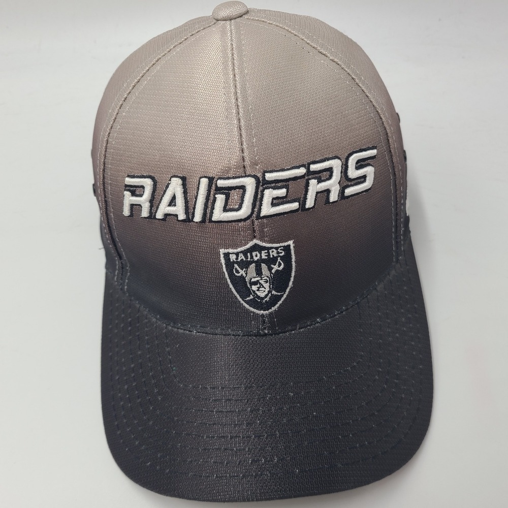 Vintage Oakland Raiders Hat Adjustable (Fits Small) Puma Gray Black NFL Pro Line